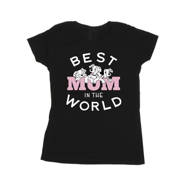 Disney Womens/Ladies 101 Dalmatians Best Mum In The World Cotton T-Shirt