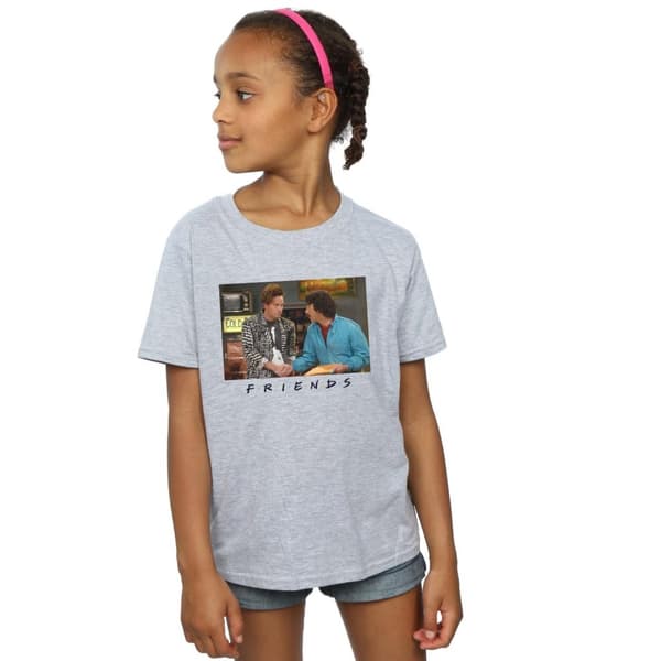 Friends T-shirt i bomull med handslag från Ross och Chandler
