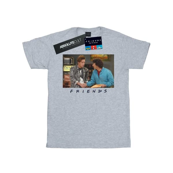 Friends T-shirt i bomull med handslag från Ross och Chandler