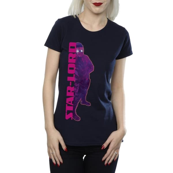 Marvel Womens/Ladies Guardians Of The Galaxy Star Lord Splice Cotton T-Shirt