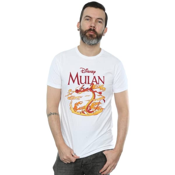 Disney Mens Mulan Mushu Dragon Fire T-Shirt