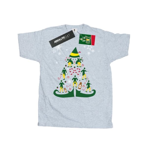 Elf T-shirt med julgran för herrar