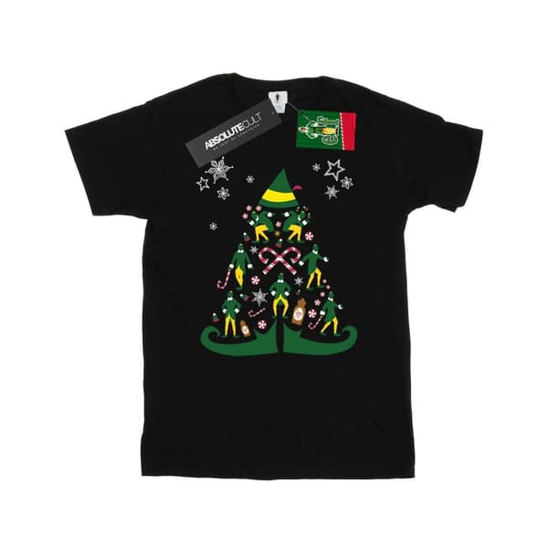 Elf T-shirt med julgran för herrar