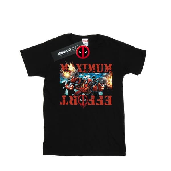 Marvel Womens/Ladies Deadpool Maximum Effort Cotton Boyfriend T-Shirt