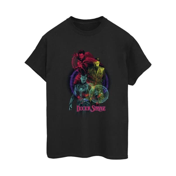Marvel Womens/Ladies Doctor Strange Rainbow Cotton Boyfriend T-Shirt