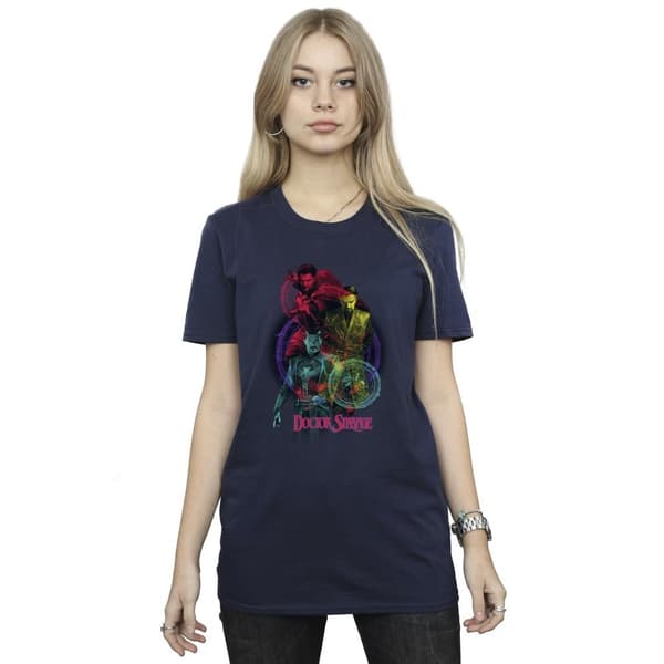 Marvel Womens/Ladies Doctor Strange Rainbow Cotton Boyfriend T-Shirt
