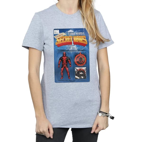 Marvel Womens/Ladies Deadpool Secret Wars Action Figure Cotton Boyfriend T-Shirt