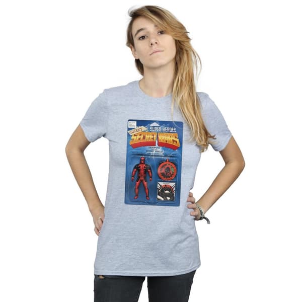 Marvel Womens/Ladies Deadpool Secret Wars Action Figure Cotton Boyfriend T-Shirt