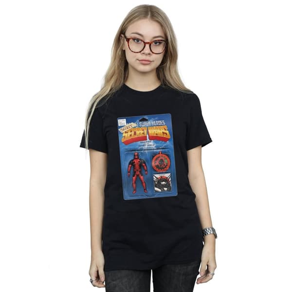 Marvel Womens/Ladies Deadpool Secret Wars Action Figure Cotton Boyfriend T-Shirt
