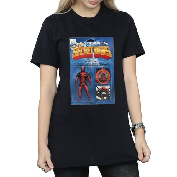 Marvel Womens/Ladies Deadpool Secret Wars Action Figure Cotton Boyfriend T-Shirt