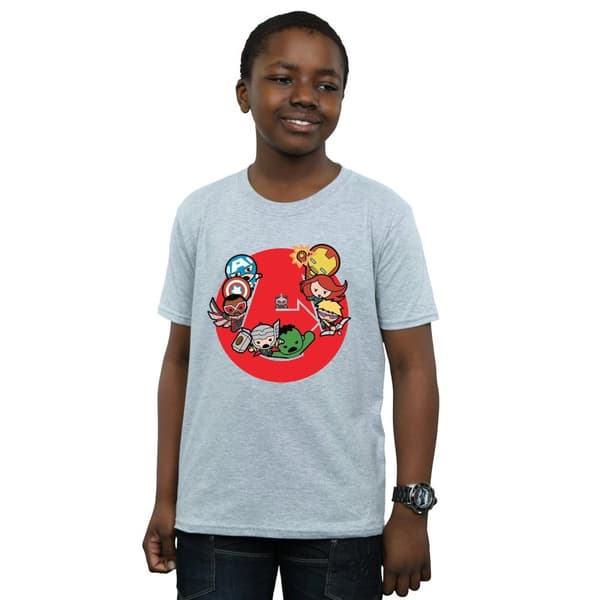 Marvel Boys Kawaii Avengers Ready Steady War T-Shirt