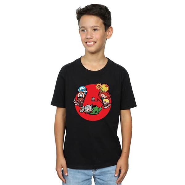 Marvel Boys Kawaii Avengers Ready Steady War T-Shirt