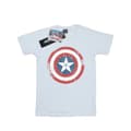 Miniatyrbillede 1 af 3: Marvel Womens/Ladies Captain America Civil War Distressed Shield Cotton Boyfriend T-Shirt