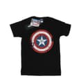 Miniatyrbillede 1 af 3: Marvel Womens/Ladies Captain America Civil War Distressed Shield Cotton Boyfriend T-Shirt