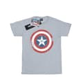 Miniatyrbillede 1 af 3: Marvel Womens/Ladies Captain America Civil War Distressed Shield Cotton Boyfriend T-Shirt