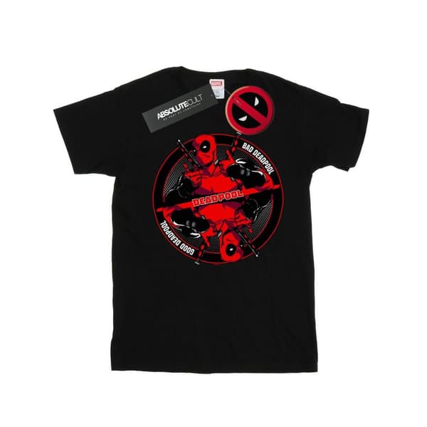 Marvel Womens/Ladies Deadpool Good Bad Cotton Boyfriend T-Shirt Black L