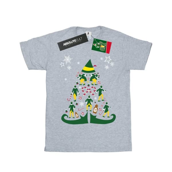 Elf Womens/Ladies Christmas Tree Cotton Boyfriend T-Shirt