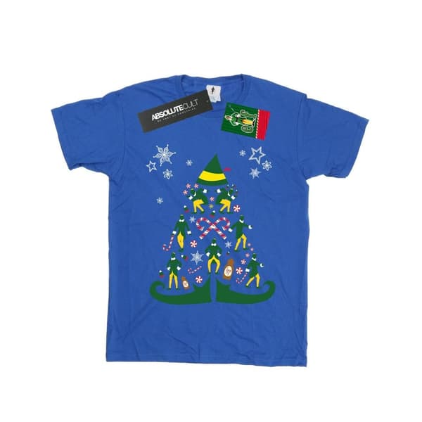 Elf Womens/Ladies Christmas Tree Cotton Boyfriend T-Shirt