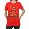 Miniatyrbilde 3 av 5: Elf Womens/Ladies Christmas Tree Cotton Boyfriend T-Shirt