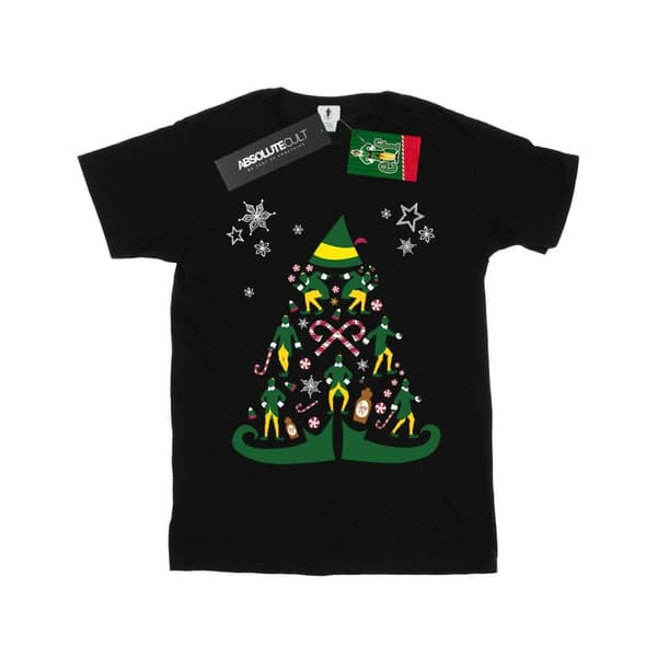 Elf Womens/Ladies Christmas Tree Cotton Boyfriend T-Shirt