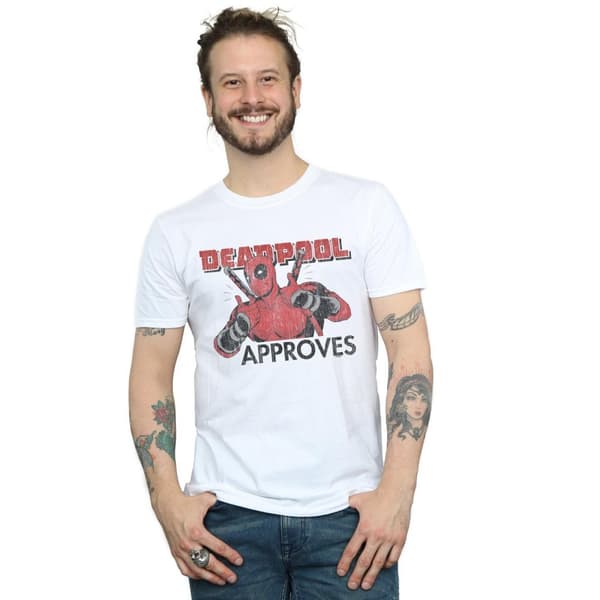 Marvel Mens Deadpool Approves T-Shirt