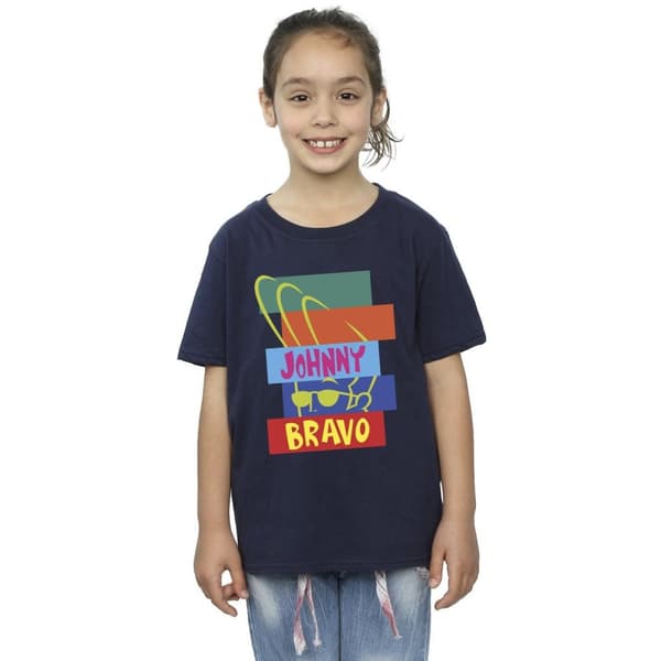 Johnny Bravo Rectangle Pop Art bomulls-T-shirt för flickor