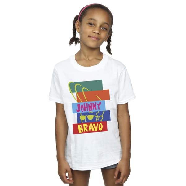 Johnny Bravo Rectangle Pop Art bomulls-T-shirt för flickor