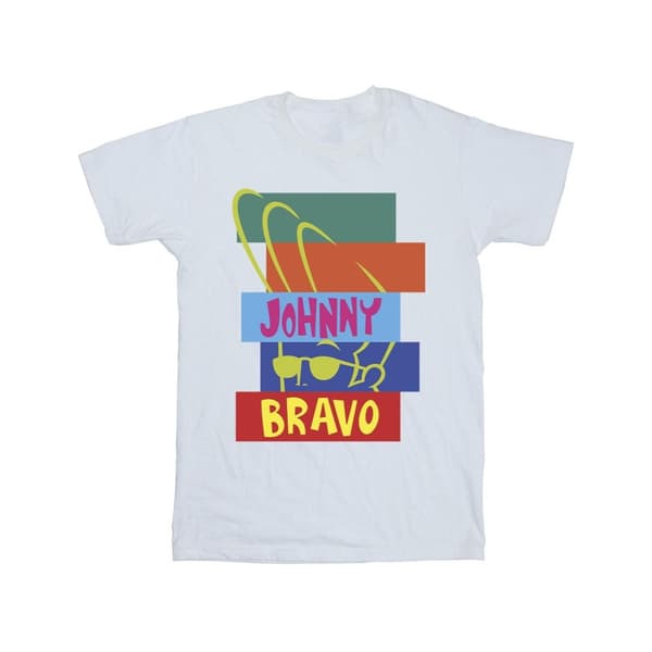Johnny Bravo Rectangle Pop Art bomulls-T-shirt för flickor