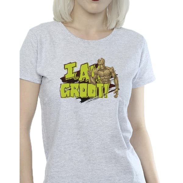 Guardians Of The Galaxy Womens/Ladies I Am Groot Cotton T-Shirt