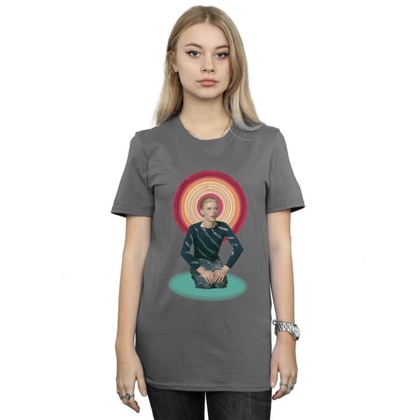 David Bowie Womens/Ladies Kneeling Halo Cotton Boyfriend T-Shirt