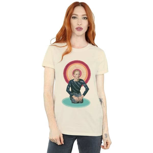 David Bowie Womens/Ladies Kneeling Halo Cotton Boyfriend T-Shirt