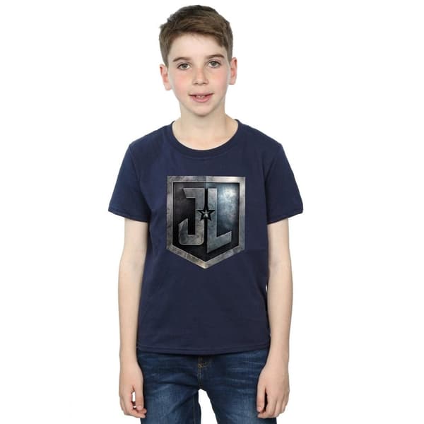 DC Comics T-shirt med sköld från Justice League-filmen för pojkar