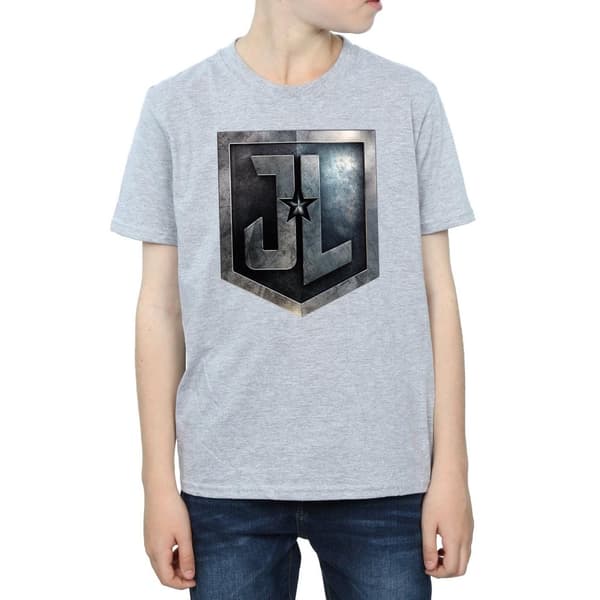 DC Comics T-shirt med sköld från Justice League-filmen för pojkar