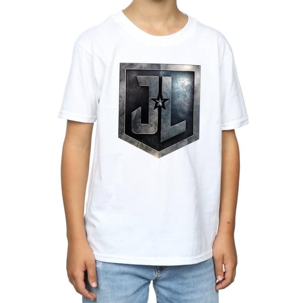 DC Comics T-shirt med sköld från Justice League-filmen för pojkar