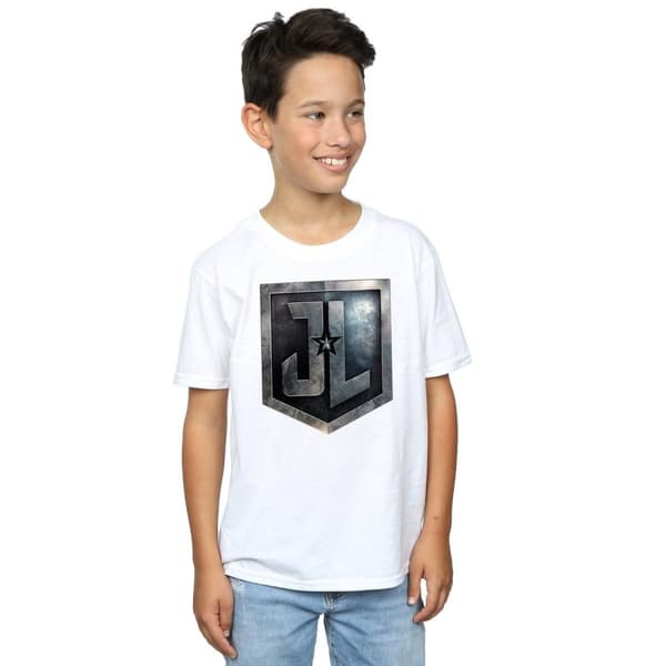 DC Comics T-shirt med sköld från Justice League-filmen för pojkar