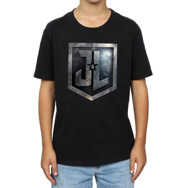 DC Comics T-shirt med sköld från Justice League-filmen för pojkar