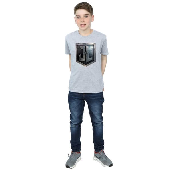 DC Comics T-shirt med sköld från Justice League-filmen för pojkar