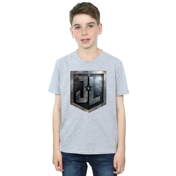 DC Comics T-shirt med sköld från Justice League-filmen för pojkar