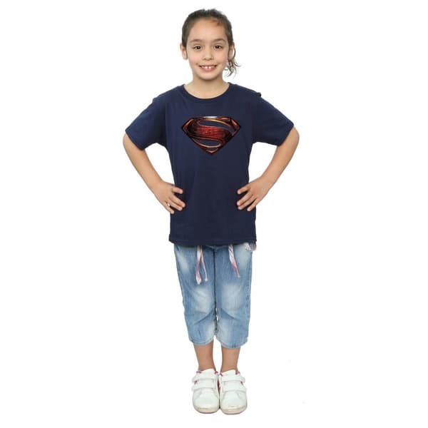 DC Comics Girls Justice League Movie Superman Emblem Cotton T-Shirt