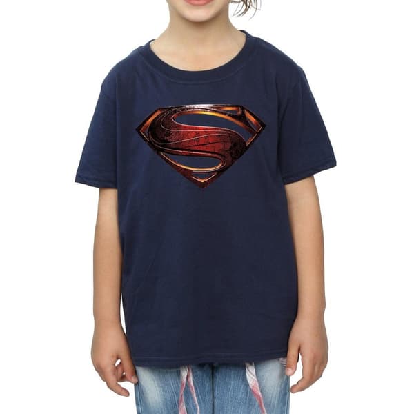 DC Comics Girls Justice League Movie Superman Emblem Cotton T-Shirt