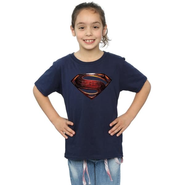 DC Comics Girls Justice League Movie Superman Emblem Cotton T-Shirt