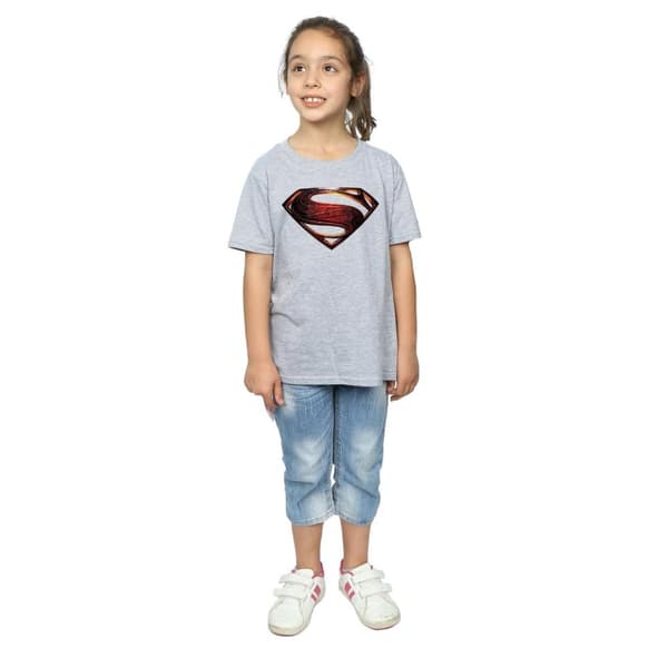 DC Comics Girls Justice League Movie Superman Emblem Cotton T-Shirt