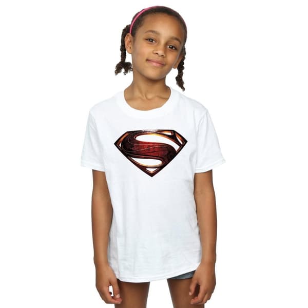 DC Comics Girls Justice League Movie Superman Emblem Cotton T-Shirt