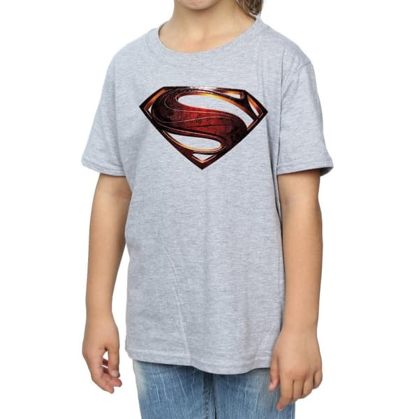 DC Comics Girls Justice League Movie Superman Emblem Cotton T-Shirt