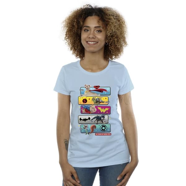 DC Comics Womens/Ladies DC League Of Super-Pets Character Pose Cotton T-Shirt