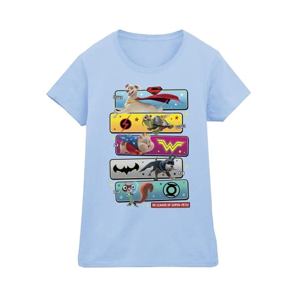 DC Comics Womens/Ladies DC League Of Super-Pets Character Pose Cotton T-Shirt