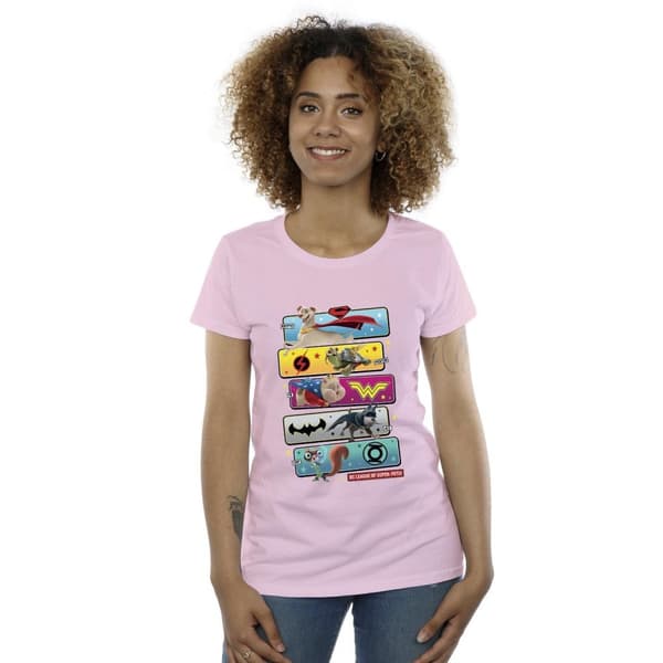 DC Comics Womens/Ladies DC League Of Super-Pets Character Pose Cotton T-Shirt