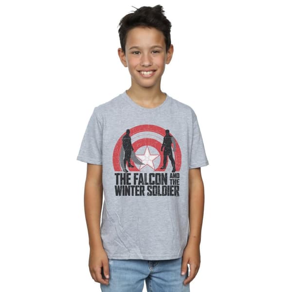 Marvel Boys The Falcon And The Winter Soldier Shield Silhouettes T-Shirt