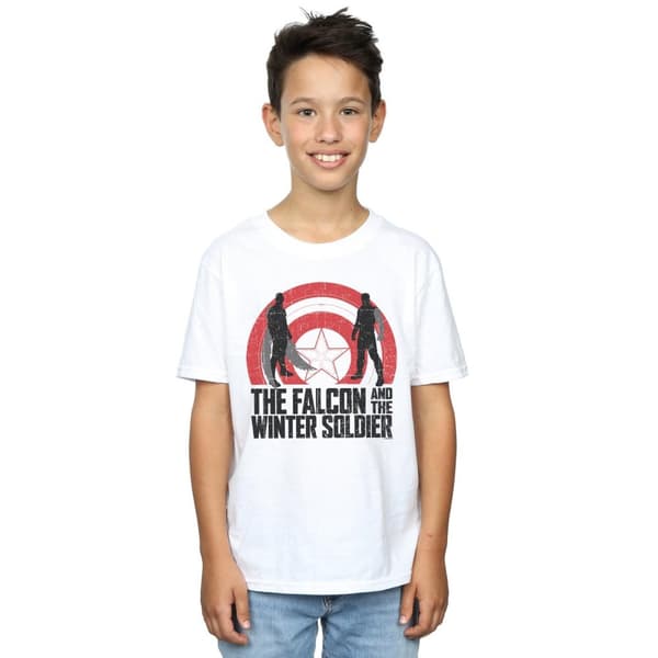 Marvel Boys The Falcon And The Winter Soldier Shield Silhouettes T-Shirt