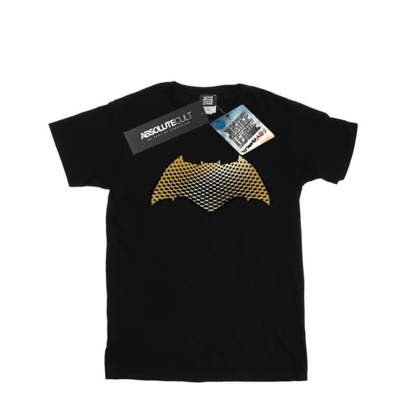 DC Comics T-shirt i bomull med textur för flickor Justice League Movie Batman-logotyp
